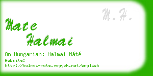mate halmai business card