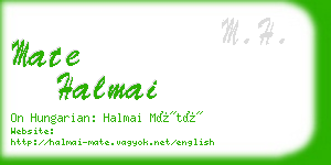 mate halmai business card